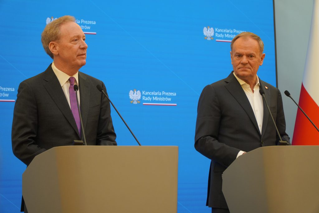 KPRM Microsoft Donald Tusk Brad Smith