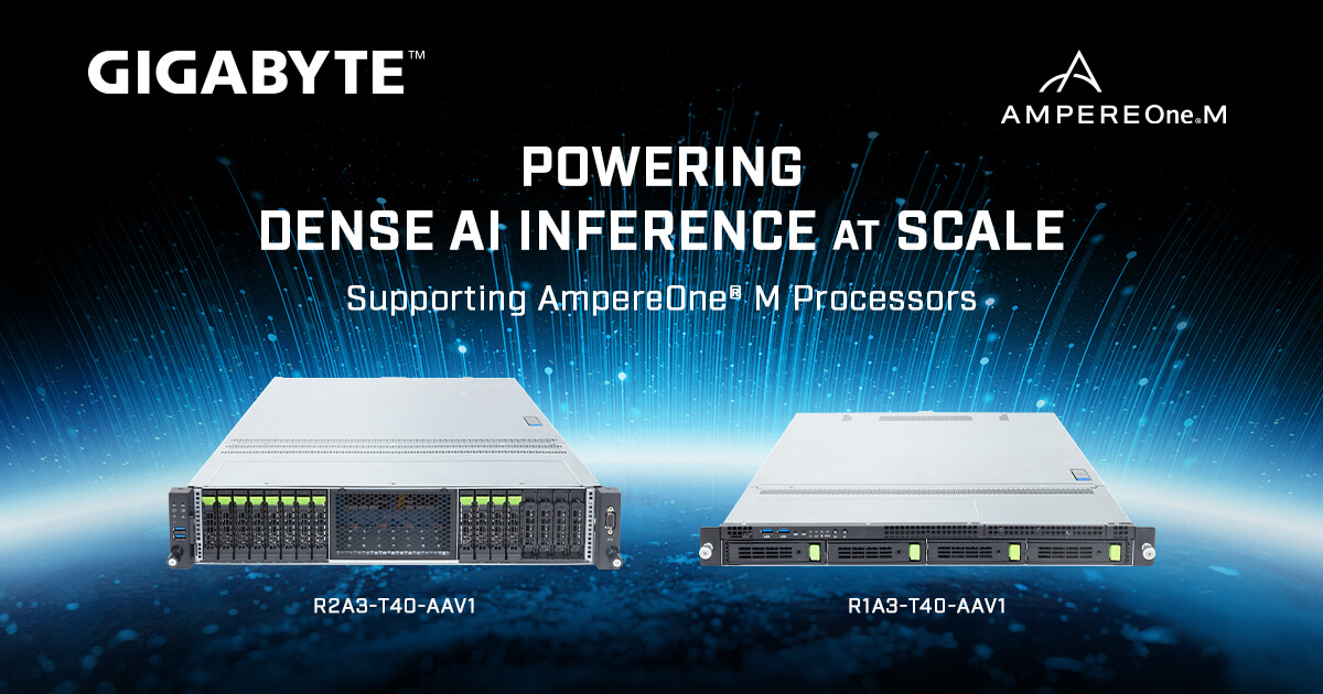 Gigabyte rozszerza ofertę serwerową Giga Computing o platformy z procesorami Ampere