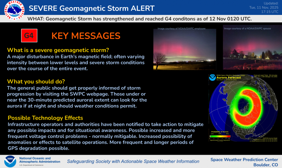 Najsilniejsza burza geomagnetyczna od lat uderza w Europę – NOAA wydało alarm G4 Severe