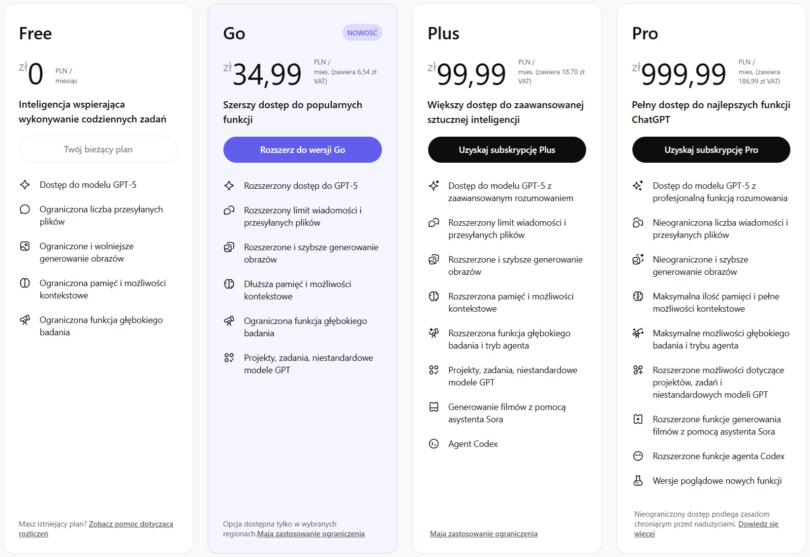 Koniec z dylematem: darmowy czy za 100 zł? ChatGPT Go trafia do Polski w cenie 34,99 zł.