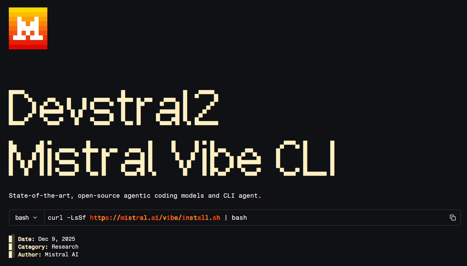 Koniec monopolu na inteligentne kodowanie? Mistral AI udostępnia darmowe modele Devstral 2