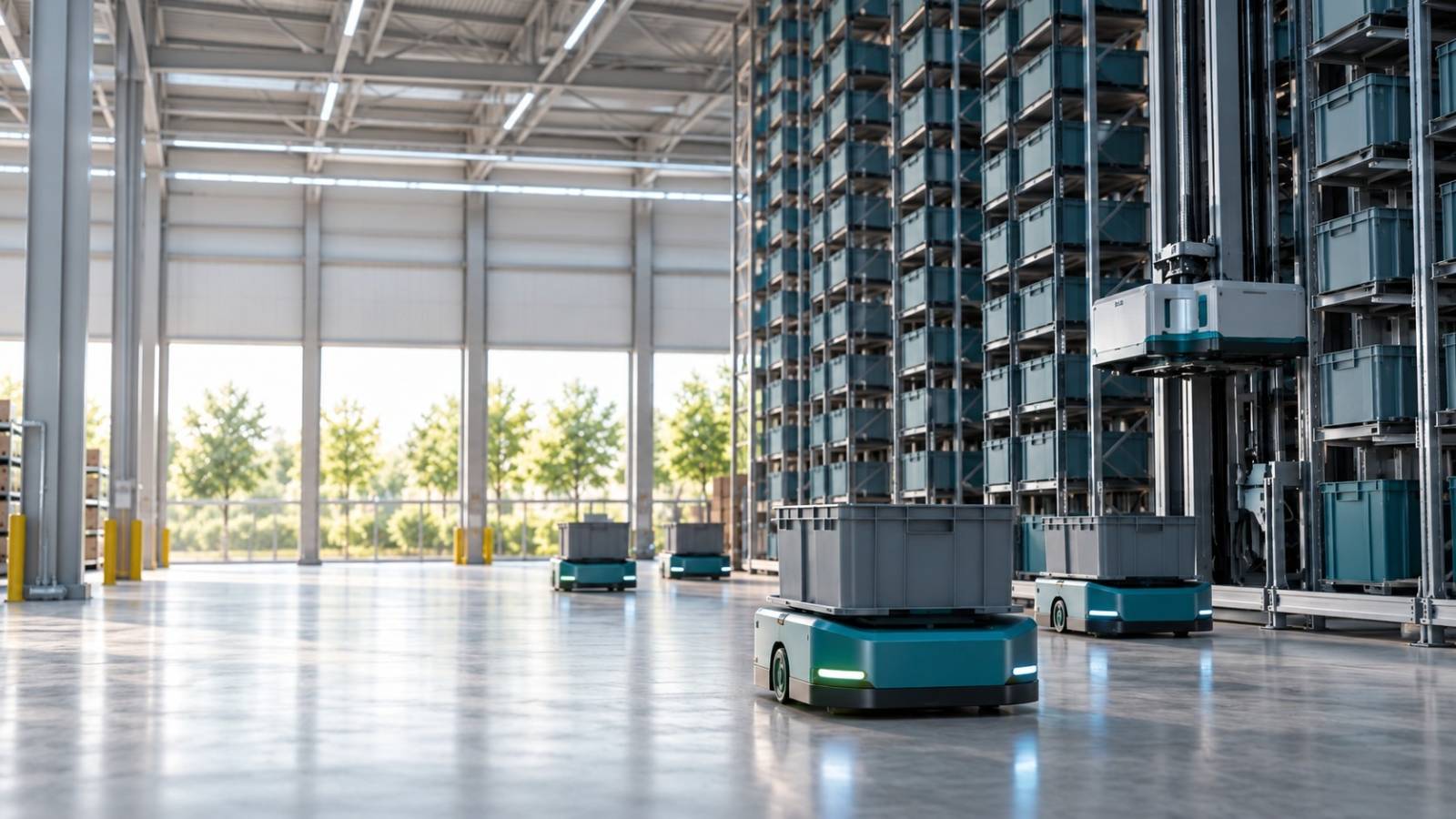 Roboty pomagają ciąć emisje. Zautomatyzowany magazyn może emitować o 25% mniej CO₂